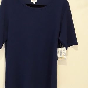 Lularoe GiGi 3XL LLR NWT Royal Blue Solid Shirt